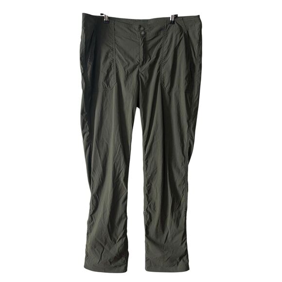 ExOfficio 12 Cargo Roll Up Pants Outdoors Army Green Hiking Pockets - Picture 1 of 13